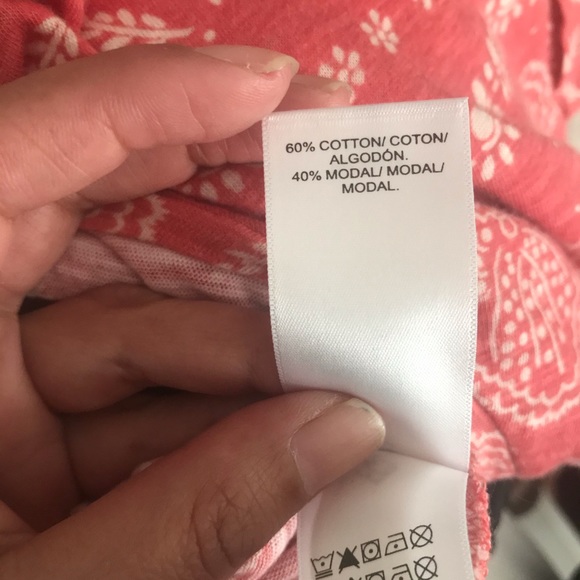 Lucky brand tee shirt top knotted front medium new - Picture 8 of 9